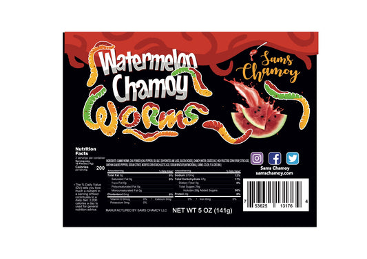 Watermelon Chamoy Worms - Samschamoy